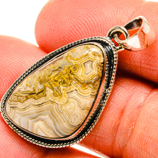 Laguna Lace Agate Pendants handcrafted by Ana Silver Co - PD26239