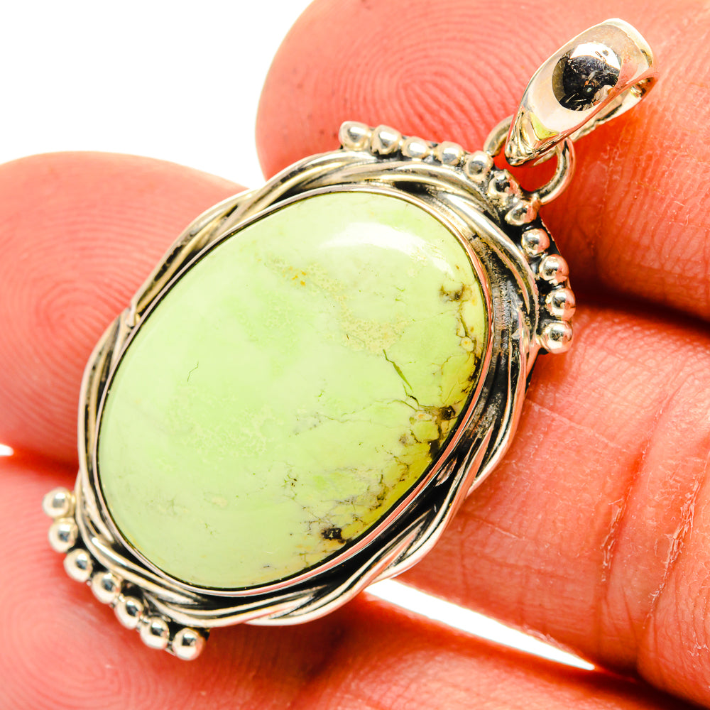 Lemon Chrysoprase Pendants handcrafted by Ana Silver Co - PD26248