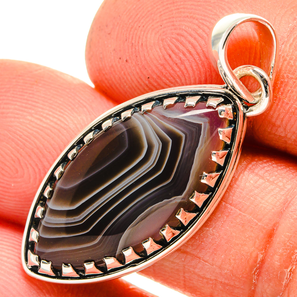 Botswana Agate Pendants handcrafted by Ana Silver Co - PD26250