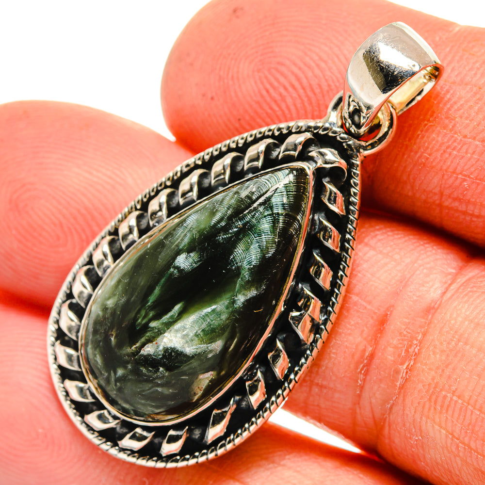 Seraphinite Pendants handcrafted by Ana Silver Co - PD26256