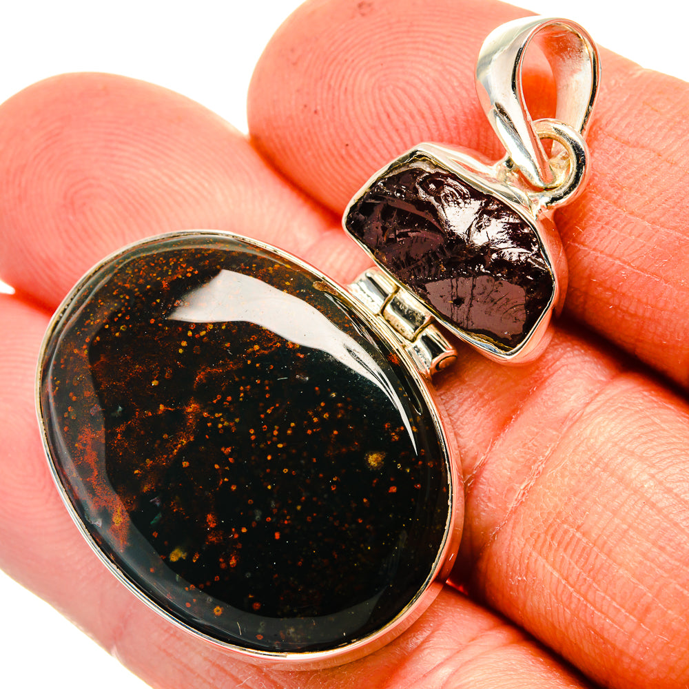 Bloodstone Pendants handcrafted by Ana Silver Co - PD26273