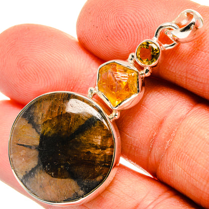 Chiastolite Pendants handcrafted by Ana Silver Co - PD26278