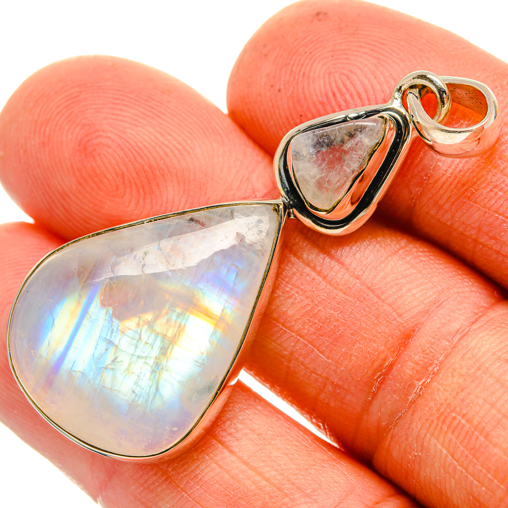 Rainbow Moonstone Pendants handcrafted by Ana Silver Co - PD26288