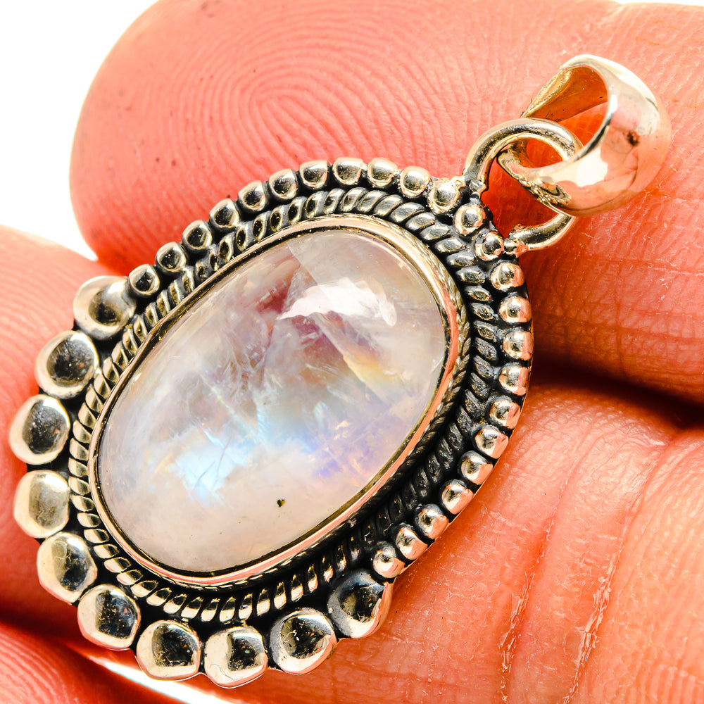 Rainbow Moonstone Pendants handcrafted by Ana Silver Co - PD26293