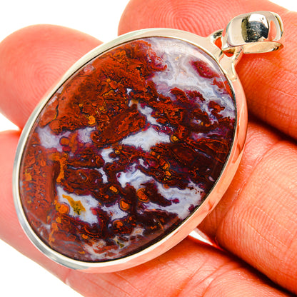 Plume Agate Pendants handcrafted by Ana Silver Co - PD26313