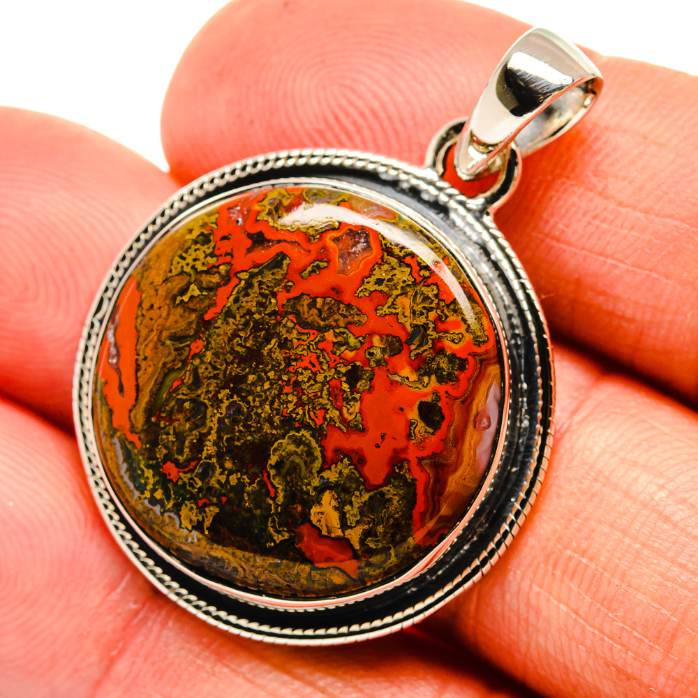 Moroccan Agate Pendants handcrafted by Ana Silver Co - PD26327