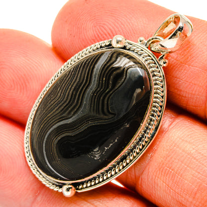 Psilomelane Pendants handcrafted by Ana Silver Co - PD26342