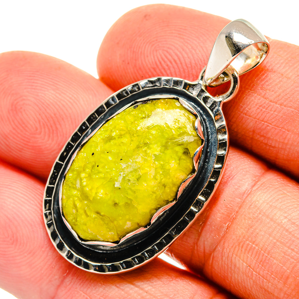 African Green Opal Pendants handcrafted by Ana Silver Co - PD26357