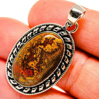 Moroccan Agate Pendants handcrafted by Ana Silver Co - PD26359
