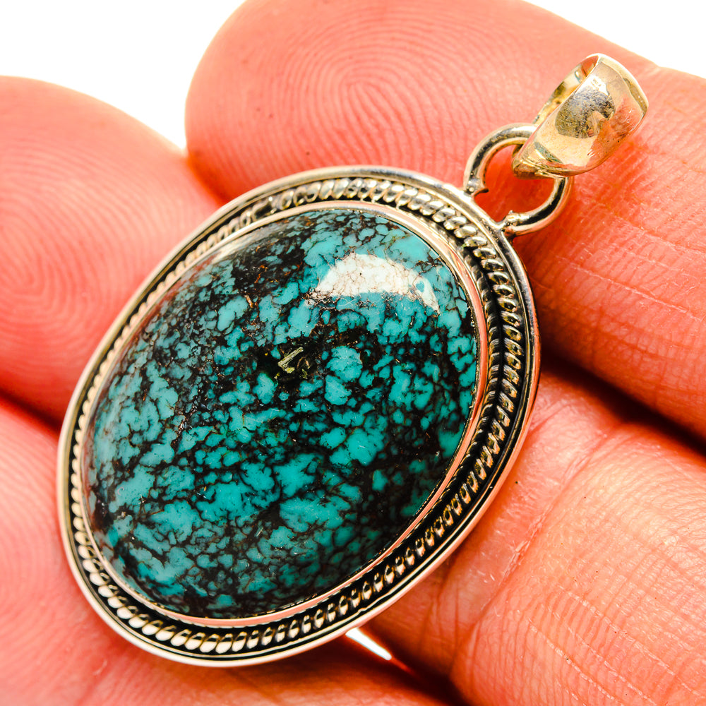 Tibetan Turquoise Pendants handcrafted by Ana Silver Co - PD26363