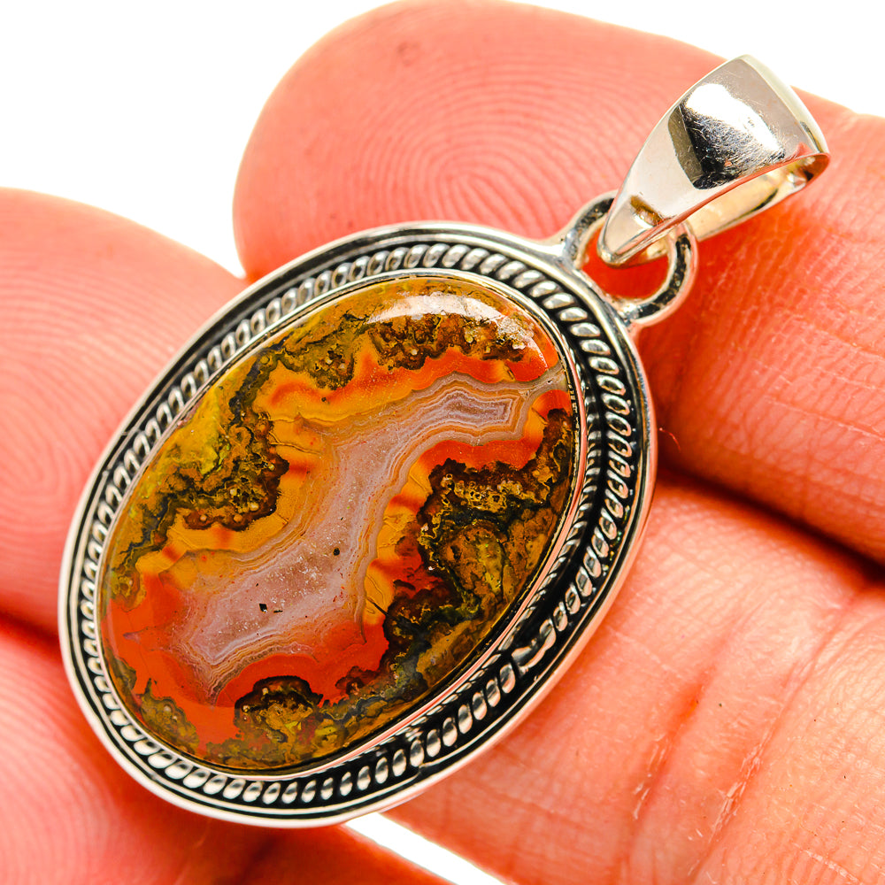 Moroccan Agate Pendants handcrafted by Ana Silver Co - PD26368