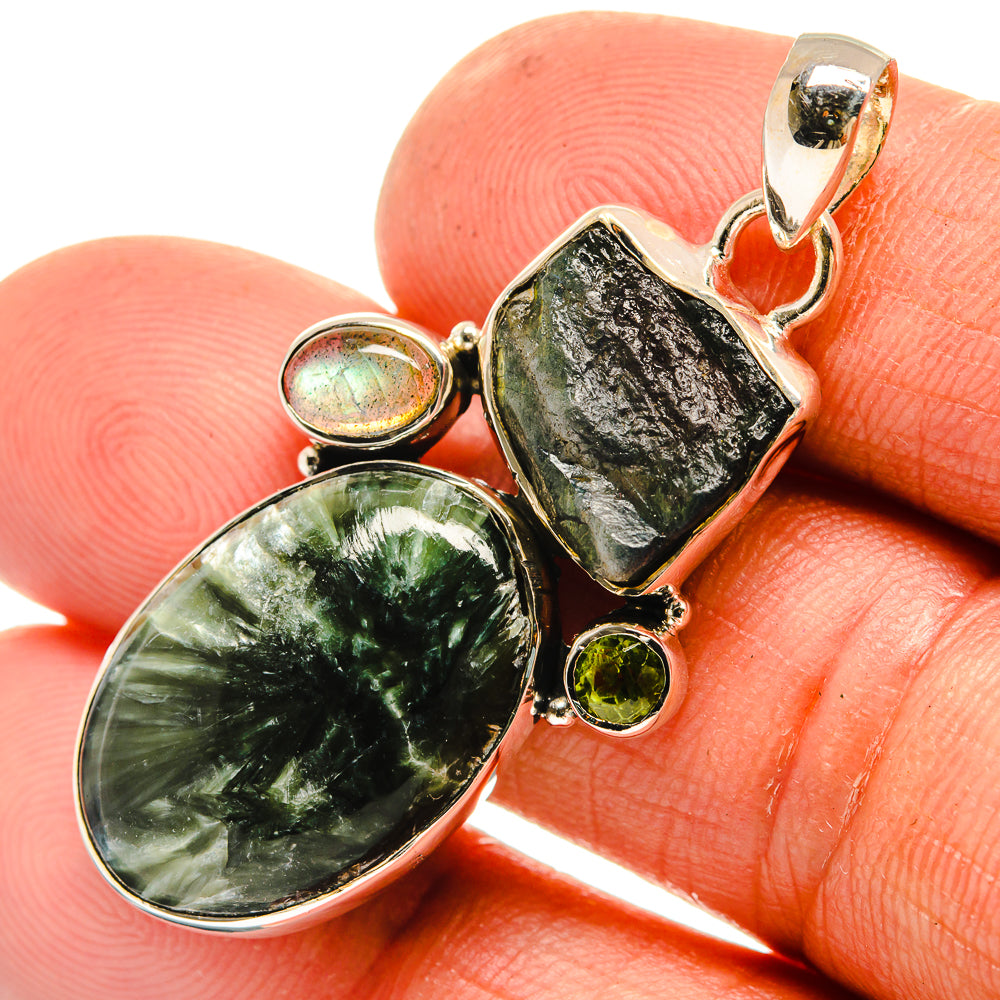 Seraphinite Pendants handcrafted by Ana Silver Co - PD26383