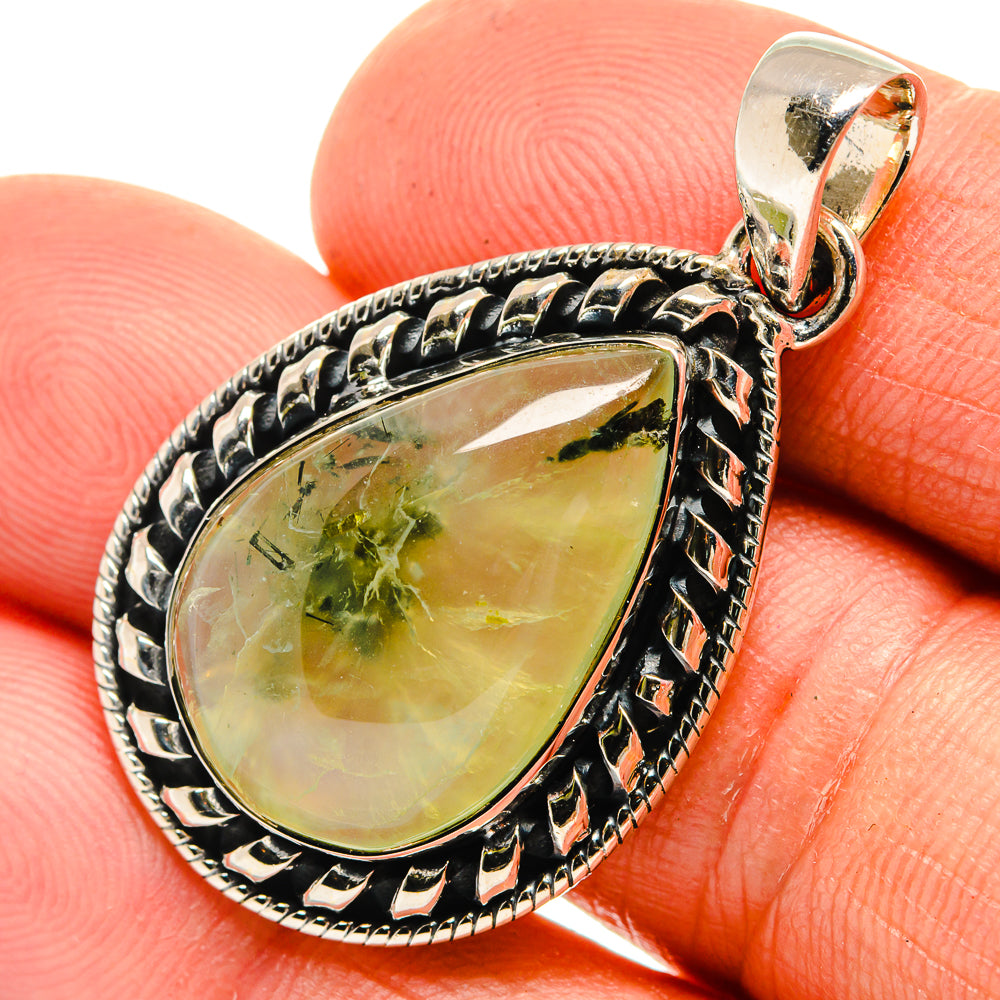 Prehnite Pendants handcrafted by Ana Silver Co - PD26386