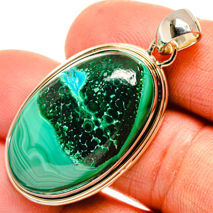 Malachite Pendants handcrafted by Ana Silver Co - PD26388
