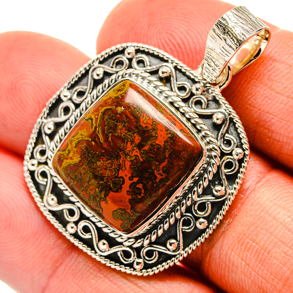 Moroccan Agate Pendants handcrafted by Ana Silver Co - PD26397