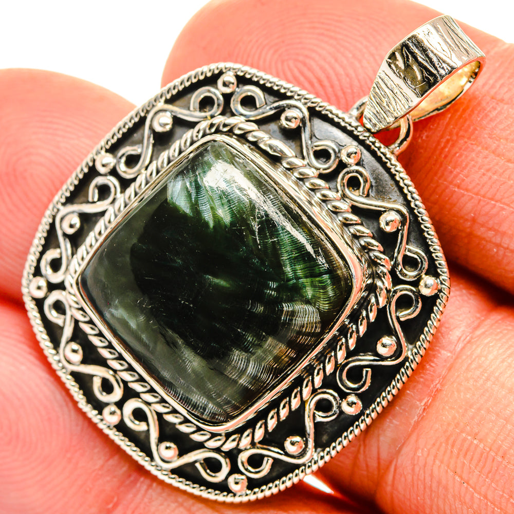 Seraphinite Pendants handcrafted by Ana Silver Co - PD26399