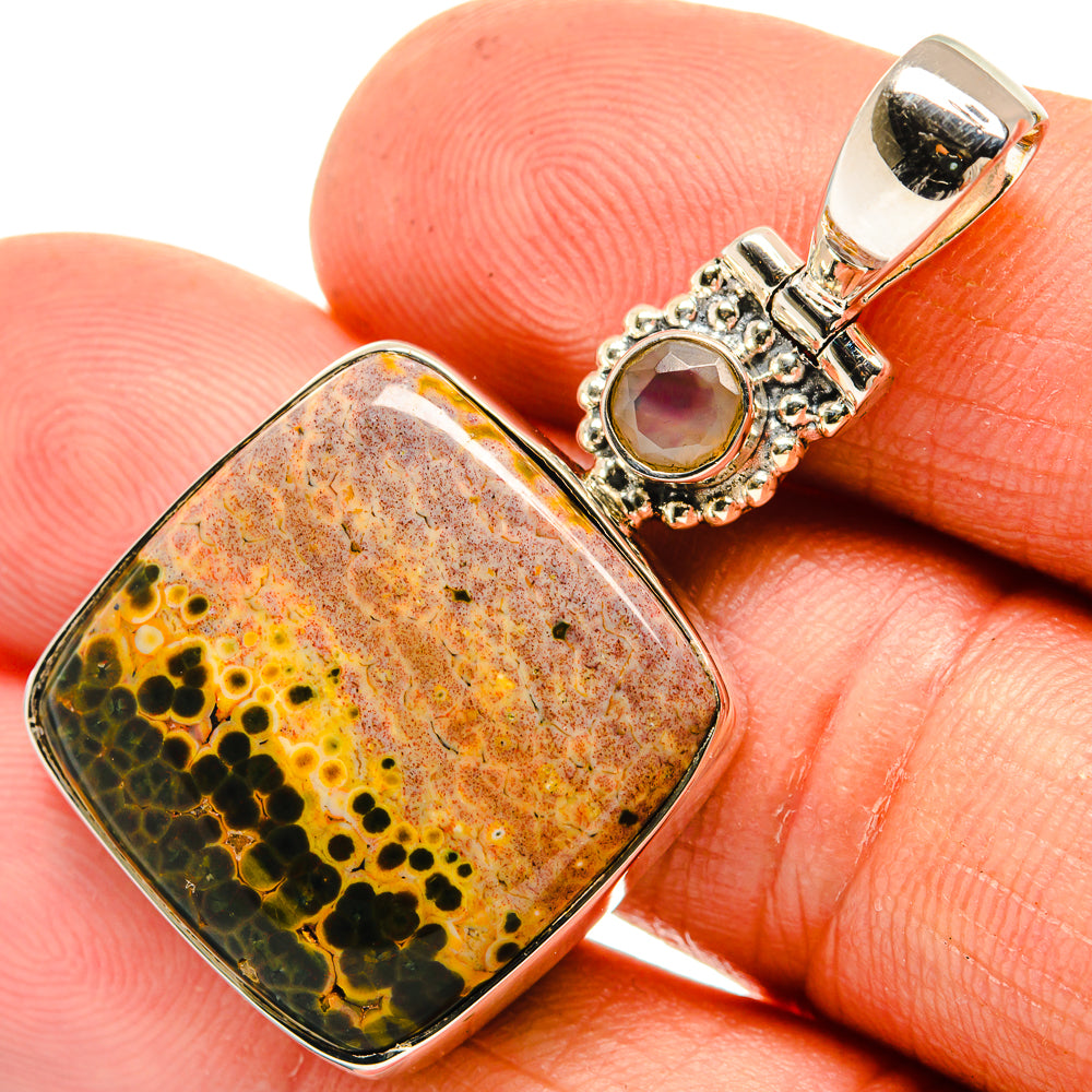 Ocean Jasper Pendants handcrafted by Ana Silver Co - PD26402