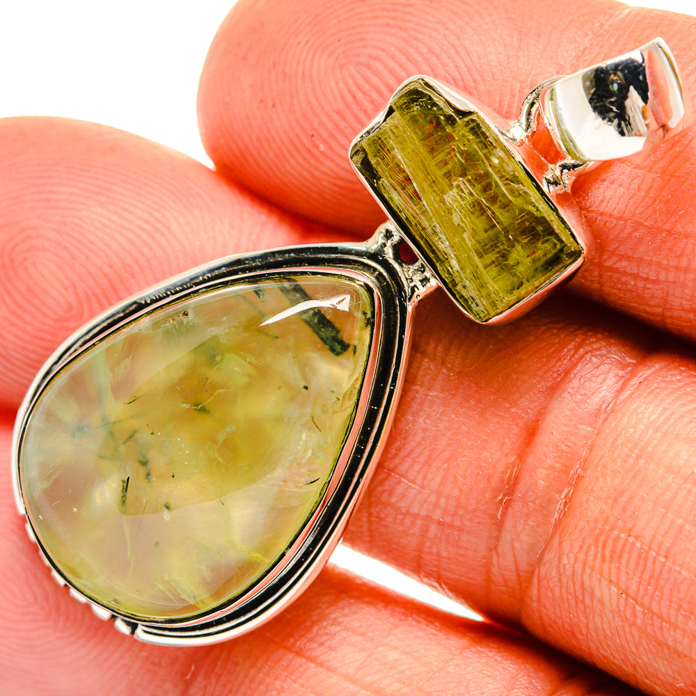 Prehnite Pendants handcrafted by Ana Silver Co - PD26406