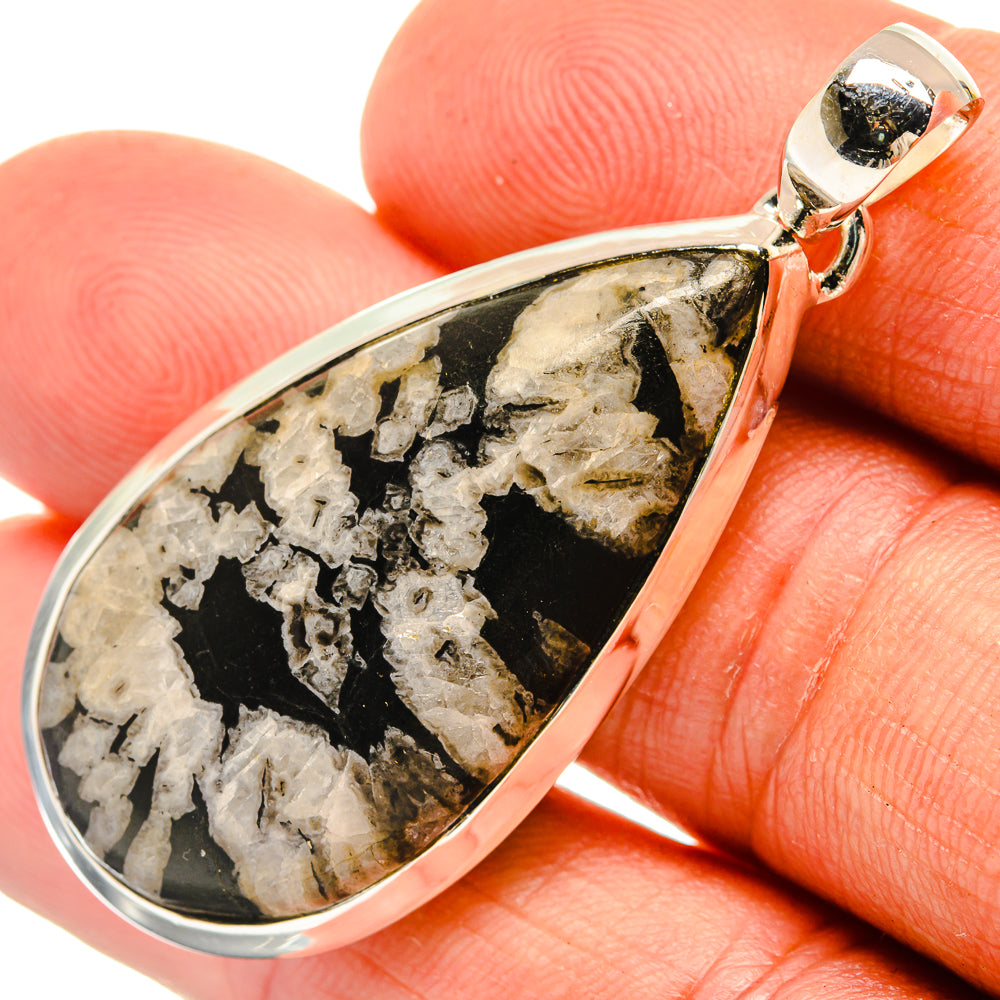 Chrysanthemum Stone Pendants handcrafted by Ana Silver Co - PD26410