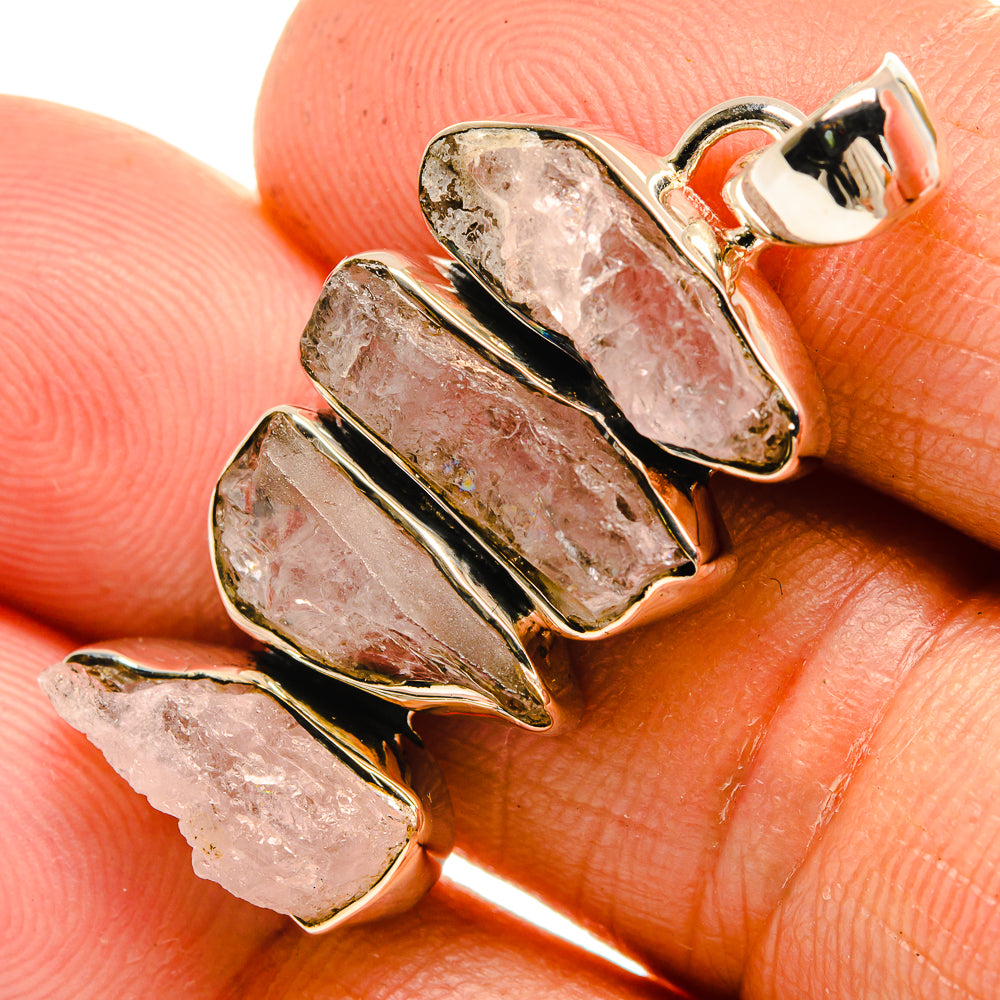 Rose Quartz Pendants handcrafted by Ana Silver Co - PD26418