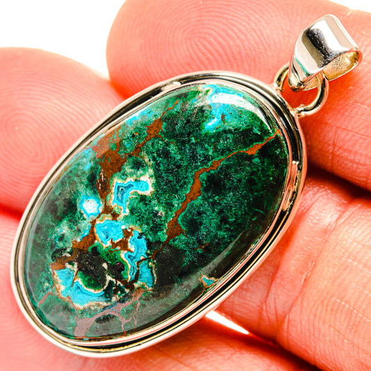 Chrysocolla Pendants handcrafted by Ana Silver Co - PD26471