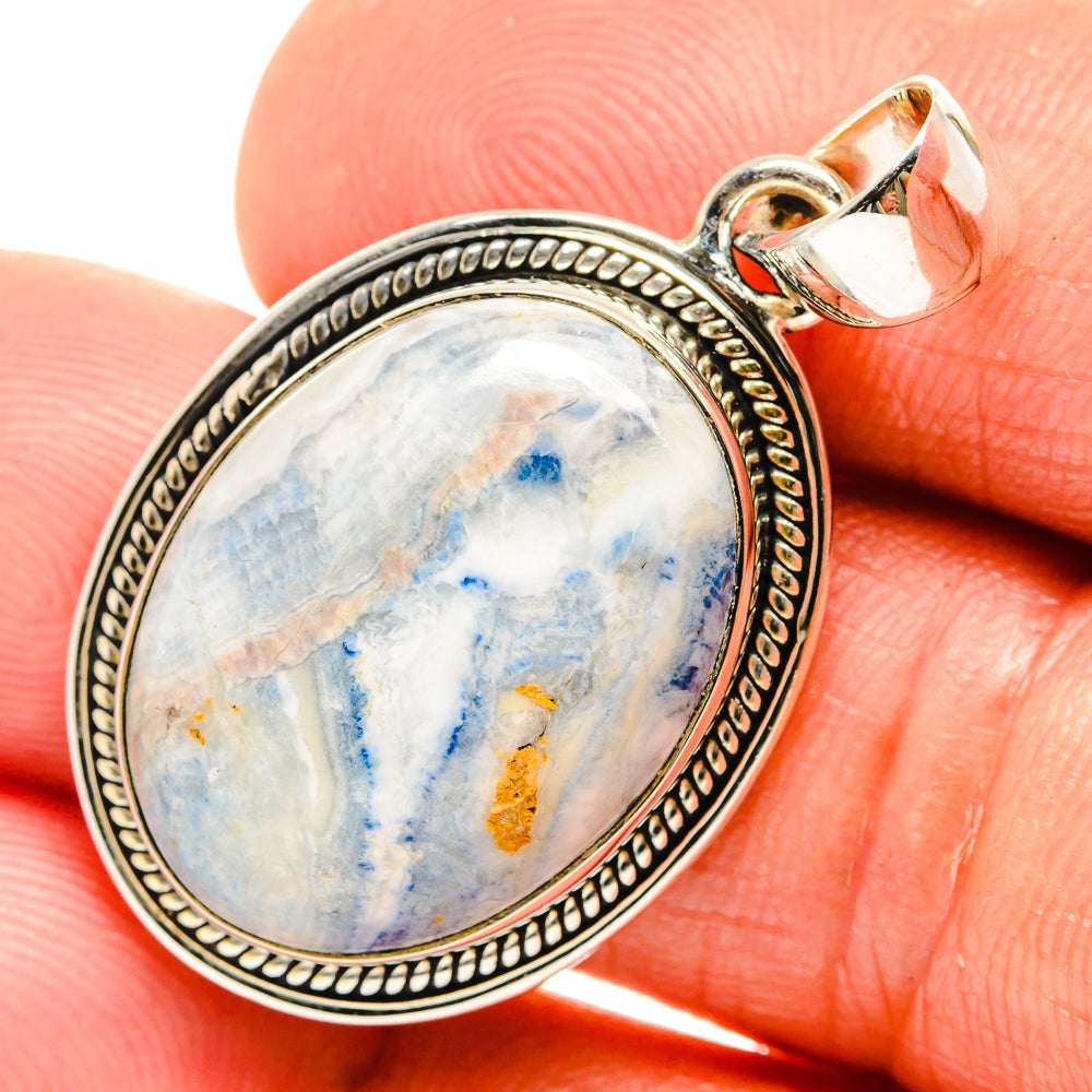 Blue Scheelite Pendants handcrafted by Ana Silver Co - PD26483