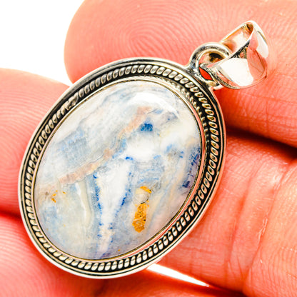 Blue Scheelite Pendants handcrafted by Ana Silver Co - PD26483