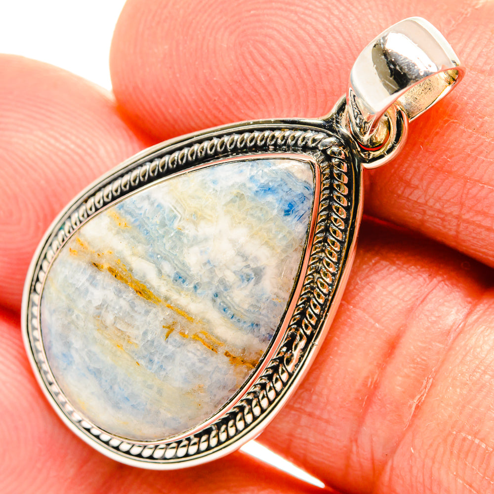 Blue Scheelite Pendants handcrafted by Ana Silver Co - PD26487