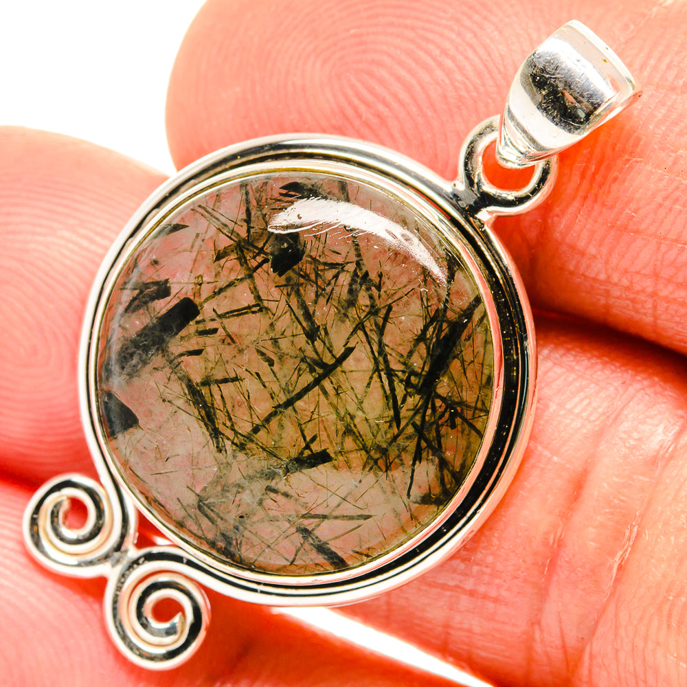 Tourmalinated Quartz Pendants handcrafted by Ana Silver Co - PD26493