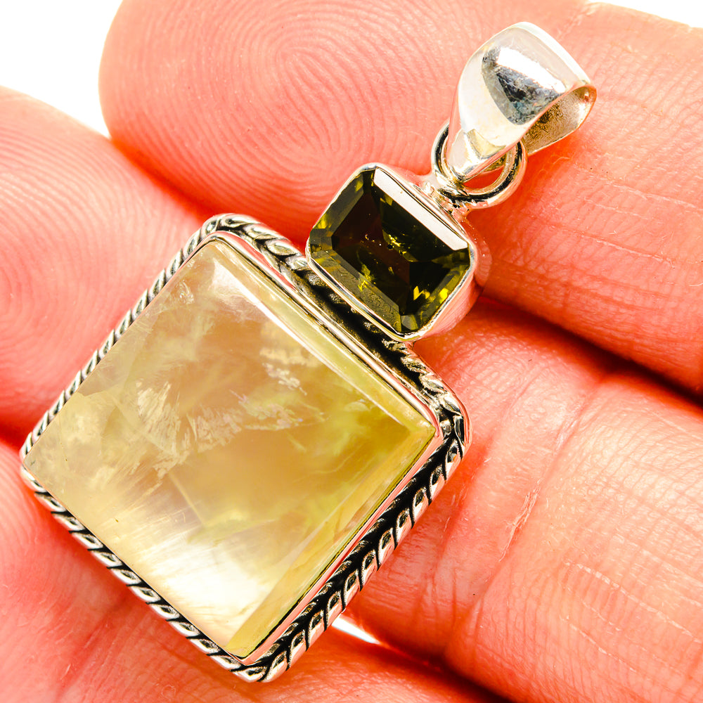 Prehnite Pendants handcrafted by Ana Silver Co - PD26498