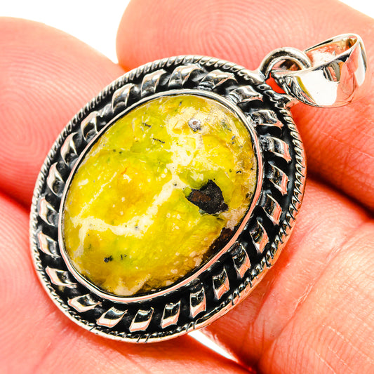 African Green Opal Pendants handcrafted by Ana Silver Co - PD26503