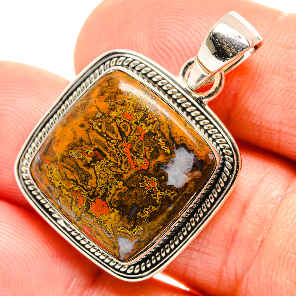 Moroccan Agate Pendants handcrafted by Ana Silver Co - PD26507