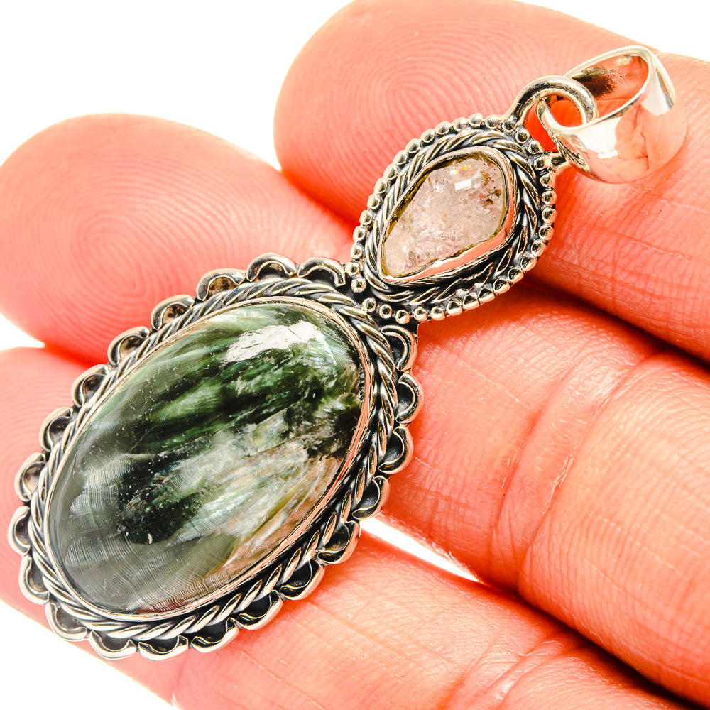 Seraphinite Pendants handcrafted by Ana Silver Co - PD26512