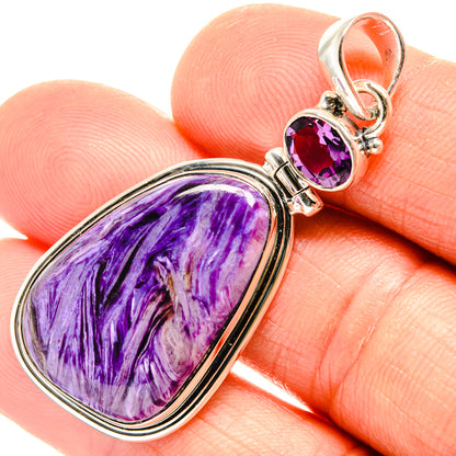 Charoite Pendants handcrafted by Ana Silver Co - PD26518