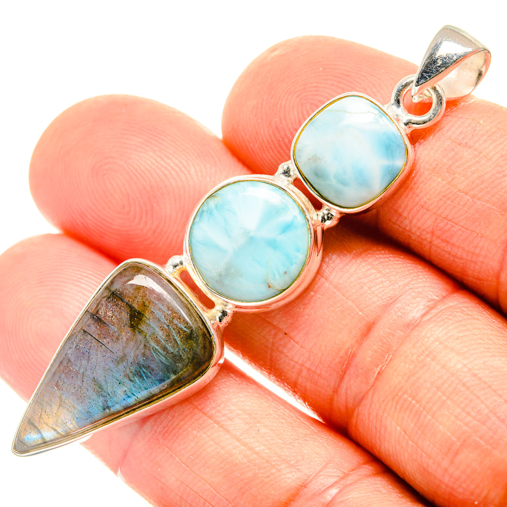 Labradorite Pendants handcrafted by Ana Silver Co - PD26519