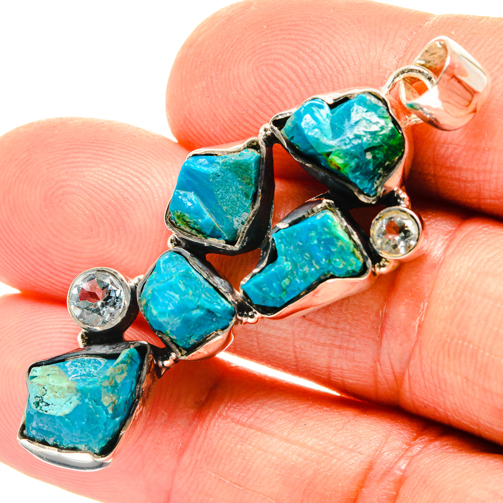 Chrysocolla Pendants handcrafted by Ana Silver Co - PD26523