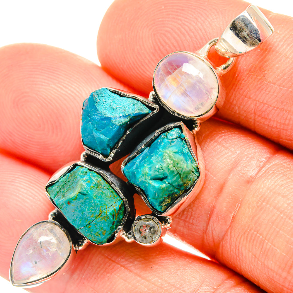 Chrysocolla Pendants handcrafted by Ana Silver Co - PD26527