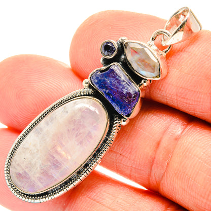 Rainbow Moonstone Pendants handcrafted by Ana Silver Co - PD26533