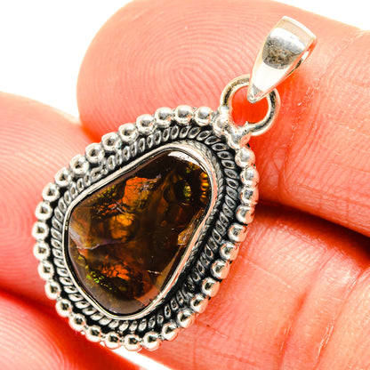Mexican Fire Agate Pendants handcrafted by Ana Silver Co - PD26536