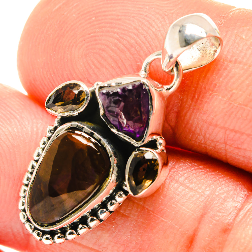 Mexican Fire Agate Pendants handcrafted by Ana Silver Co - PD26541