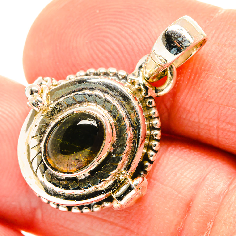 Green Tourmaline Pendants handcrafted by Ana Silver Co - PD26573