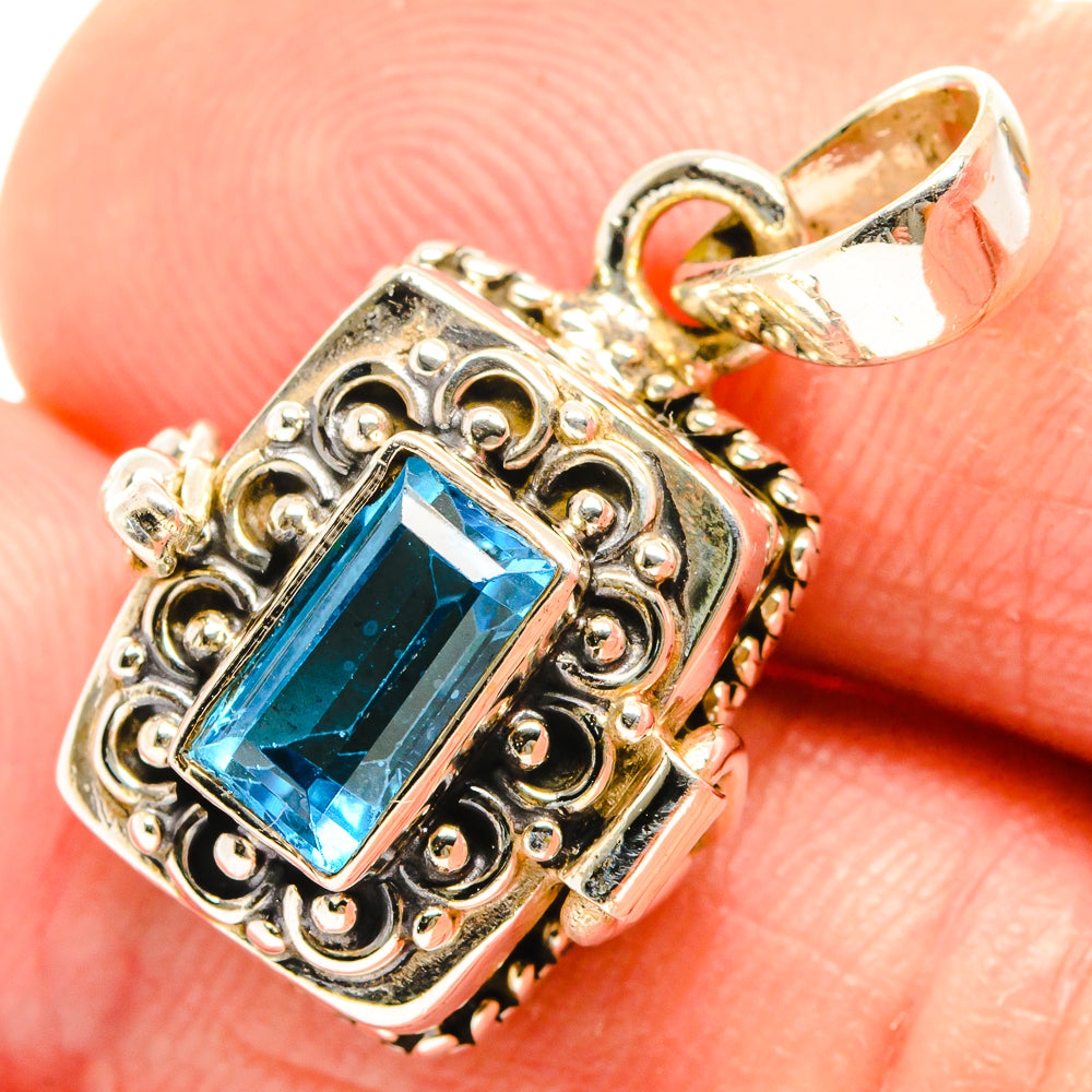 Blue Topaz Pendants handcrafted by Ana Silver Co - PD26580