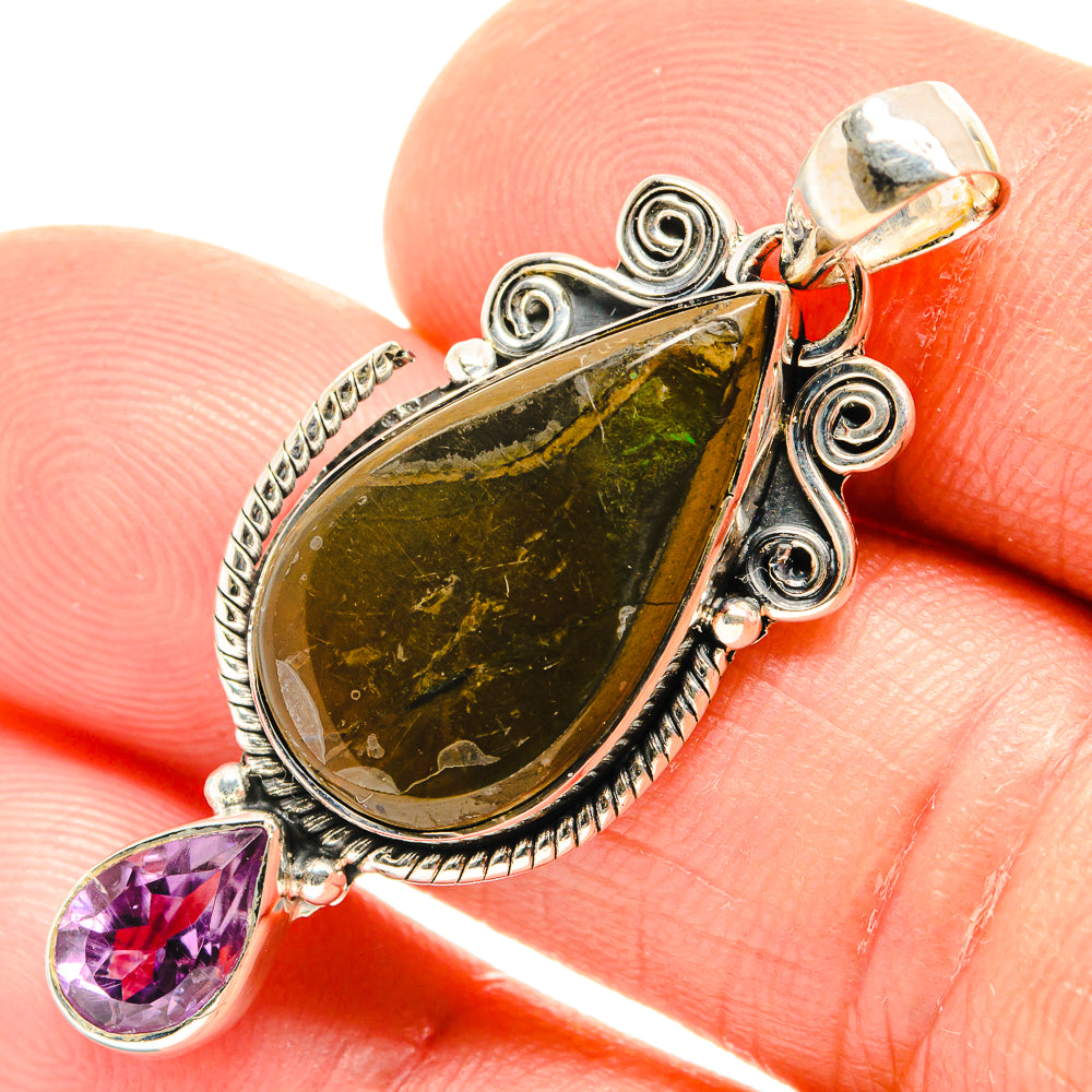 Ammolite Pendants handcrafted by Ana Silver Co - PD26586