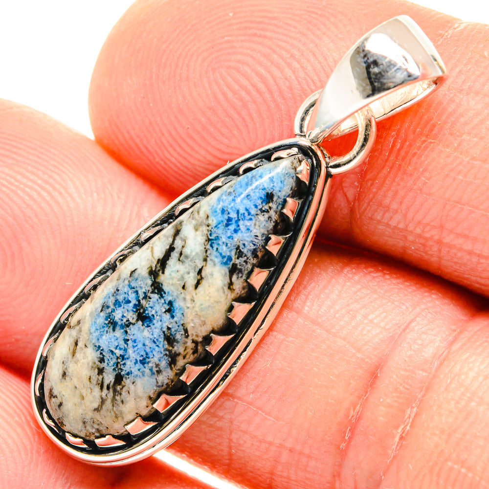 K2 Blue Azurite Pendants handcrafted by Ana Silver Co - PD26587