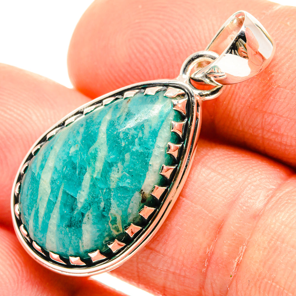 Amazonite Pendants handcrafted by Ana Silver Co - PD26592