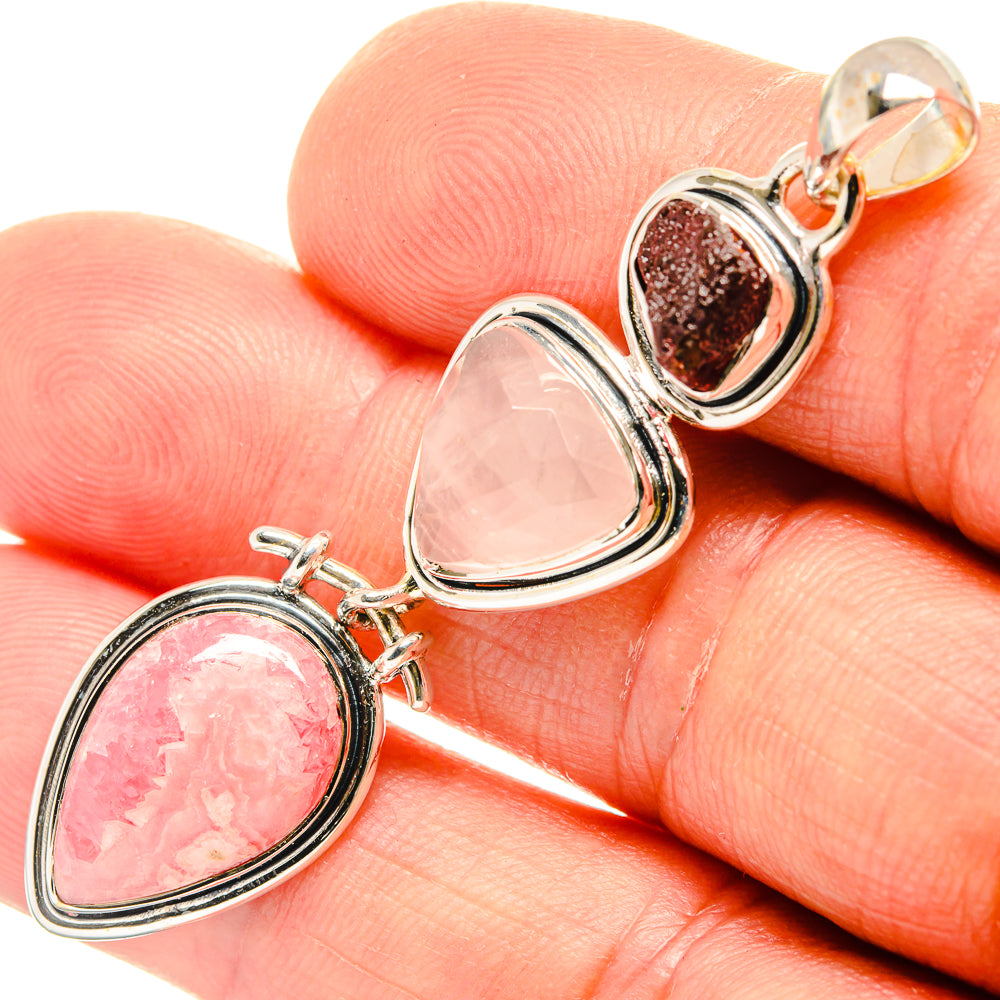 Rhodochrosite Pendants handcrafted by Ana Silver Co - PD26594