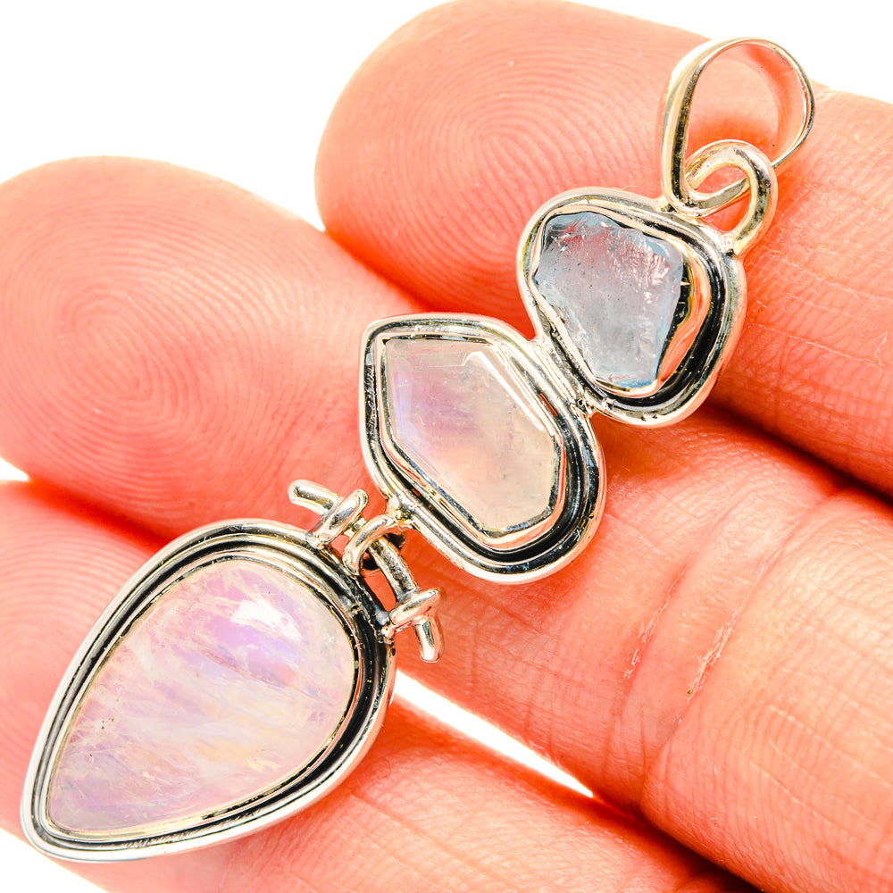 Rainbow Moonstone Pendants handcrafted by Ana Silver Co - PD26595