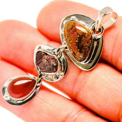 Moroccan Agate Pendants handcrafted by Ana Silver Co - PD26598