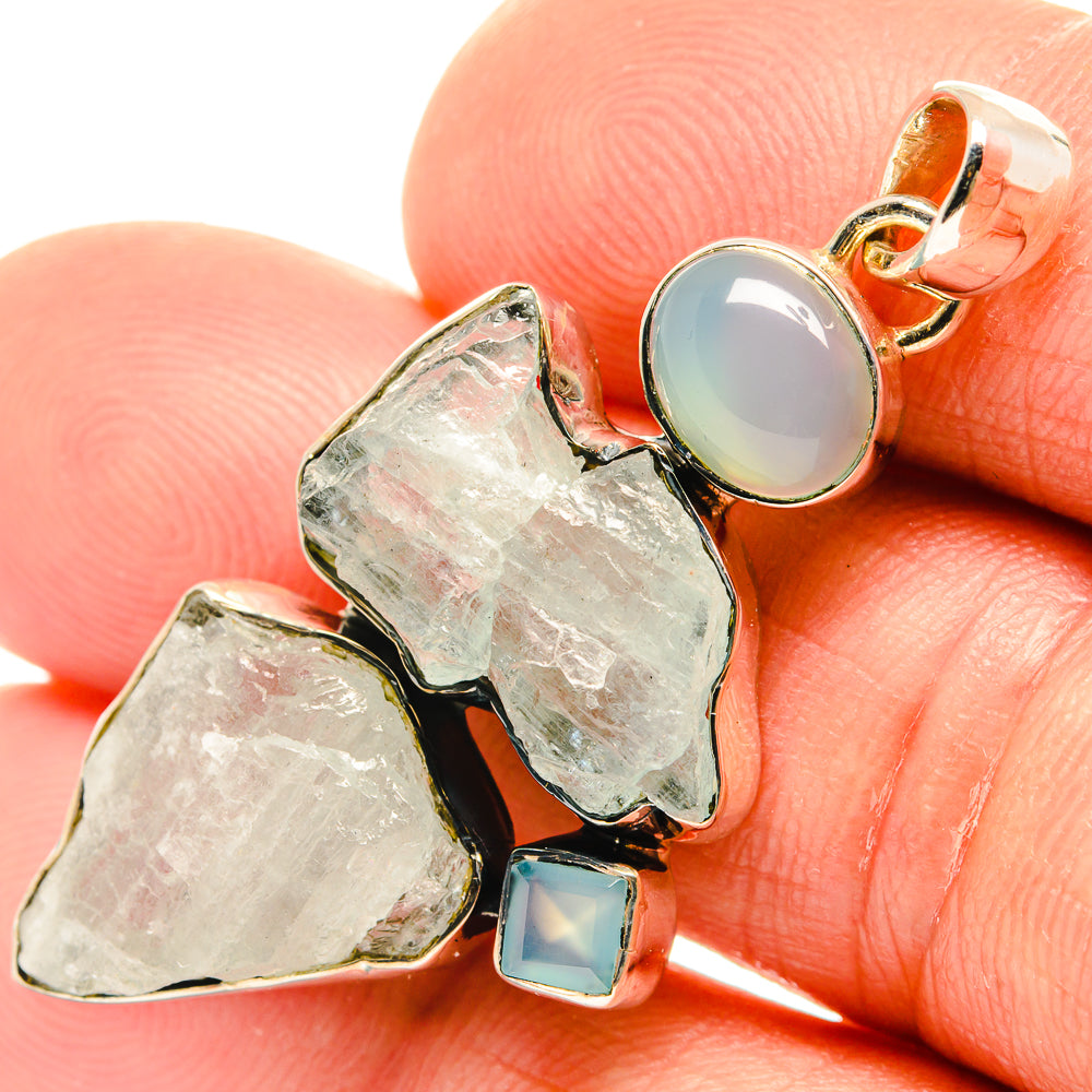 Aquamarine Pendants handcrafted by Ana Silver Co - PD26606