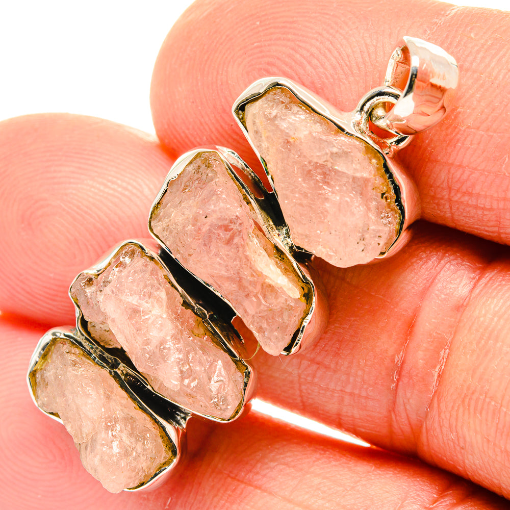 Rose Quartz Pendants handcrafted by Ana Silver Co - PD26608